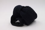 Navy blue knitted tie