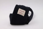Navy blue knitted tie