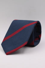Navy Blue and Red  stripe tie