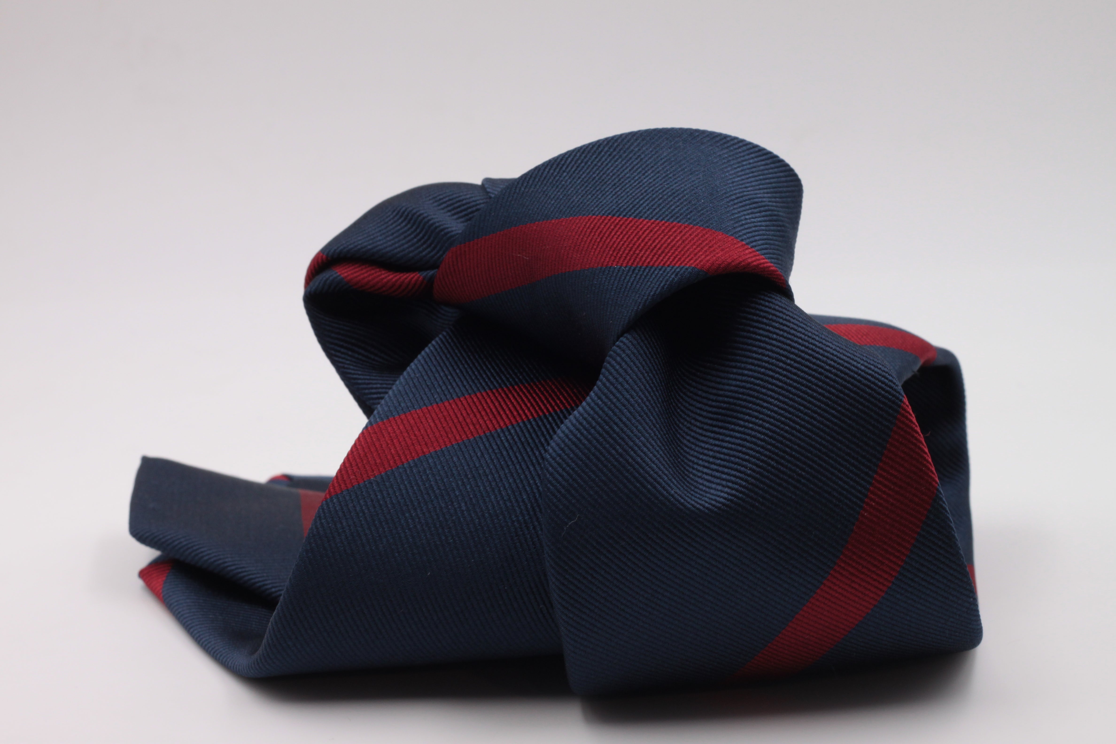 Navy Blue and Red  stripe tie