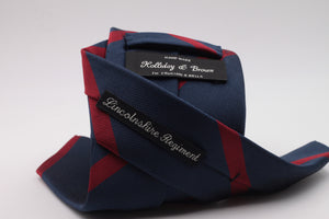 Navy Blue and Red  stripe tie