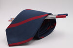 Navy Blue and Red  stripe tie