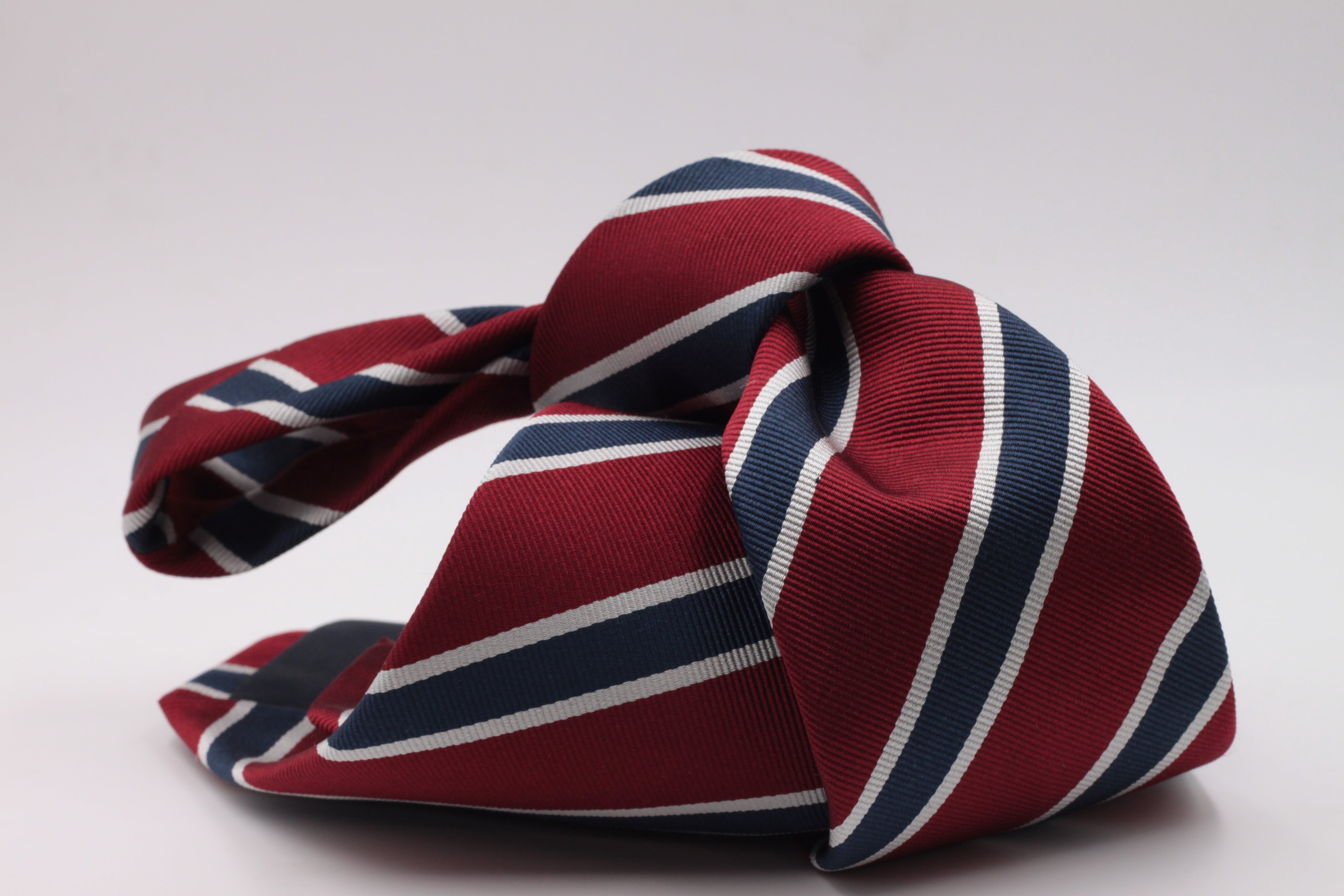 Red, Blue and white stripe tie