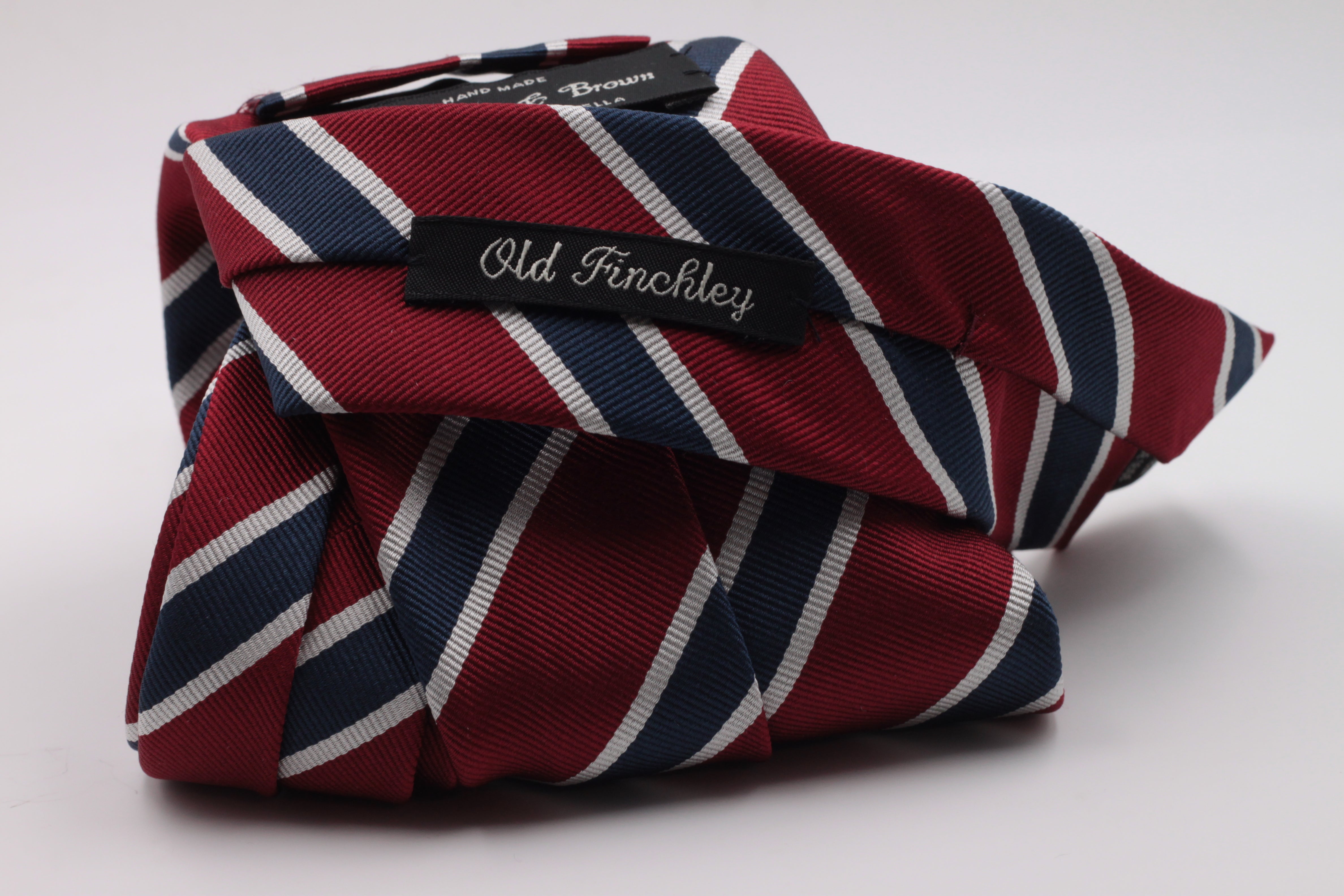 Red, Blue and white stripe tie