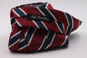 Red, Blue and white stripe tie