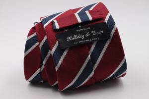 Red, Blue and white stripe tie