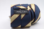 Navy blue, Yellow and Burgundy stripe tie