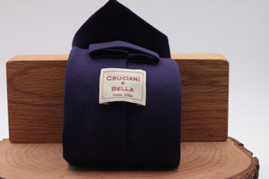 100% Super 140's Worsted Wool Gabardine 9 oz Unlined Hand rolled blades Purple plain  tie Handmade in Rome, Italy 8 cm x 150 cm