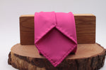 100% Super 140's Worsted Wool Gabardine 9 oz Unlined Hand rolled blades Electric  pink tie Handmade in Rome, Italy 8 cm x 150 cm