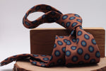 Hazel, burgundy and turquoise medallions tie