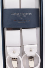 Albert Thurston for Cruciani & Bella Made in England 2 in 1 Adjustable Sizing 35 mm elastic braces White plain Y-Shaped Nickel Fittings