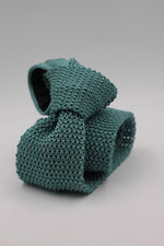 Cruciani & Bella 100% Knitted Silk Light Green tie Handmade in Italy 6 cm x 147 cm