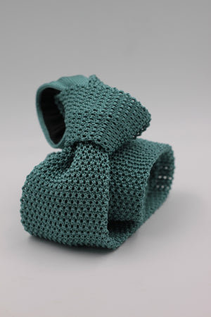 Cruciani & Bella 100% Knitted Silk Light Green tie Handmade in Italy 6 cm x 147 cm