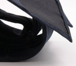 Cruciani & Bella 60% Linen, 40% Silk  Italian fabric Unlined Dark Blue unlined plain tie Handmade in Italy 8 cm x 150 cm