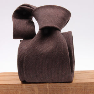 Cruciani & Bella 60% Linen, 40% Silk  Italian fabric Unlined Tobacco unlined plain tie Handmade in Italy 8 cm x 150 cm