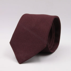 Cruciani & Bella 100% Silk Grenadine garza fina Tipped Burgundy plain  tie Handmade in Italy 8 cm x 150 cm