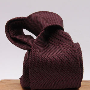 Cruciani & Bella 100% Silk Grenadine garza fina Tipped Burgundy plain  tie Handmade in Italy 8 cm x 150 cm