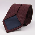 Cruciani & Bella 100% Silk Grenadine garza fina Tipped Burgundy plain  tie Handmade in Italy 8 cm x 150 cm