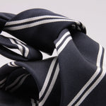 Holliday & Brown for Cruciani & Bella 100% Silk Jacquard  Regimental "Old Harovians" Blue and white stripe tie Handmade in Italy 8 cm x 150 cm