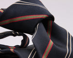 Holliday & Brown for Cruciani & Bella 100% Silk Jacquard  Regimental "Est and West Surrey Regiment Amalgamated" Blue, Olive, Red and White stripes tie Handmade in Italy 8 cm x 150 cm #5115