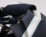 Holliday & Brown for Cruciani & Bella 100% Silk Jacquard  Regimental "Royal Observers Corps" Blue, Light Blue and White stripes tie Handmade in Italy 8 cm x 150 cm #5122