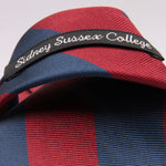 Holliday & Brown for Cruciani & Bella 100% Silk Jacquard  Regimental "Sidney Sussex College" Blue and Red stripes tie Handmade in Italy 8 cm x 150 cm #5123