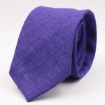 Drake's for Cruciani e Bella 100%  Tussah Silk Purple Unlined Tie Handmade in London, England 7 cm x 149 cm #5349