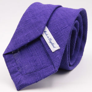 Drake's for Cruciani e Bella 100%  Tussah Silk Purple Unlined Tie Handmade in London, England 7 cm x 149 cm #5349