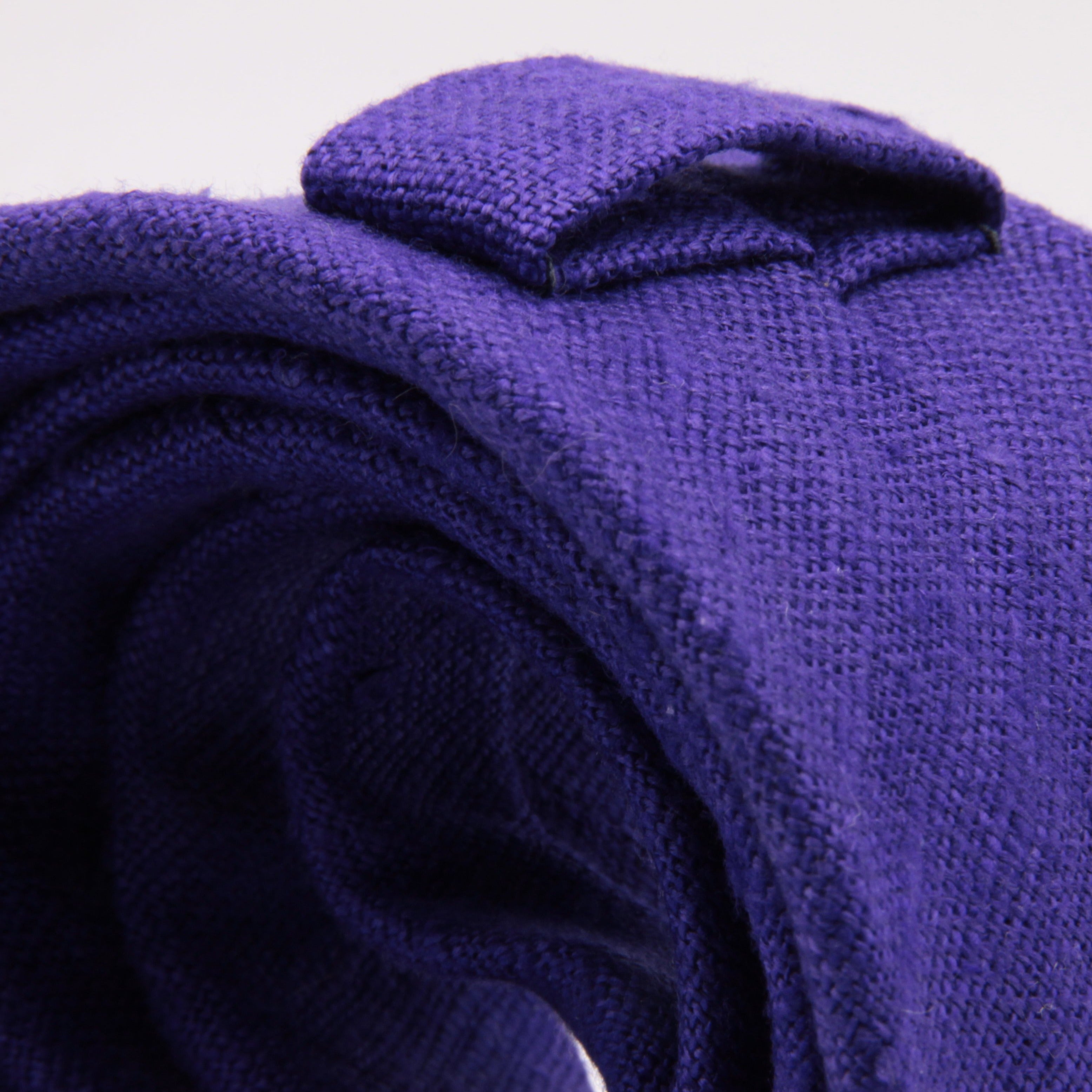 Drake's for Cruciani e Bella 100%  Tussah Silk Purple Unlined Tie Handmade in London, England 7 cm x 149 cm #5349
