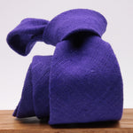 Drake's for Cruciani e Bella 100%  Tussah Silk Purple Unlined Tie Handmade in London, England 7 cm x 149 cm #5349