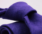 Drake's for Cruciani e Bella 100%  Tussah Silk Purple Unlined Tie Handmade in London, England 7 cm x 149 cm #5349