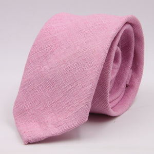 Drake's for Cruciani e Bella 100%  Tussah Silk Pink Unlined Tie Handmade in London, England 7 cm x 149 cm #5352