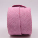 Drake's for Cruciani e Bella 100%  Tussah Silk Pink Unlined Tie Handmade in London, England 7 cm x 149 cm #5352