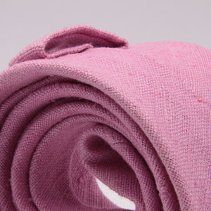 Drake's for Cruciani e Bella 100%  Tussah Silk Pink Unlined Tie Handmade in London, England 7 cm x 149 cm #5352