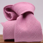 Drake's for Cruciani e Bella 100%  Tussah Silk Pink Unlined Tie Handmade in London, England 7 cm x 149 cm #5352