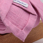 Drake's for Cruciani e Bella 100%  Tussah Silk Pink Unlined Tie Handmade in London, England 7 cm x 149 cm #5352