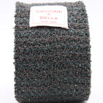 Cruciani & Bella 50% Silk - 50% Wool Green and Brown knitted tie Handmade in Italy 6 cm x 148 cm #6085