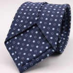 Holliday & Brown for Cruciani & Bella 100% printed Silk Self tipped Blue and Light Blue motif tie Handmade in Italy 8 cm x 150 cm #6315