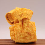 Drake's for Cruciani & Bella 100% Knitted Cotton Yellow knitted tie Handmade in Germany 6 cm x 145 cm