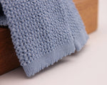 Drake's for Cruciani & Bella 100% Knitted Cotton Light Blue knitted tie Handmade in Germany 6 cm x 145 cm