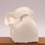 Drake's for Cruciani & Bella 100% Knitted Cotton White knitted tie Handmade in Germany 6 cm x 145 cm #5235