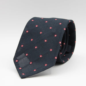 Cruciani & Bella 100% Silk Garza Sottile Woven in Italy Unlined Hand rolled blades Blue, Red and White Handmade in Italy 8 cm x 150 cm #6182