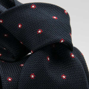 Cruciani & Bella 100% Silk Garza Sottile Woven in Italy Unlined Hand rolled blades Blue, Red and White Handmade in Italy 8 cm x 150 cm #6182