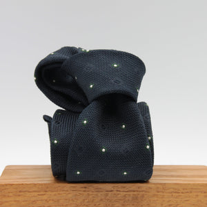 Cruciani & Bella 100% Silk Garza Sottile Woven in Italy Unlined Hand rolled blades Blue, Dark Green and White Handmade in Italy 8 cm x 150 cm #6185