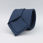Cruciani & Bella 100% Silk Printed Self-Tipped Blue, Light Blue and Brown Motif Tie Handmade in Italy 8 cm x 150 cm #7172