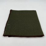 Drake's 100% Wool  Hand-rolled Brown Green -  Pocket Square Handmade in Italy 35 cm X 35 cm #1173