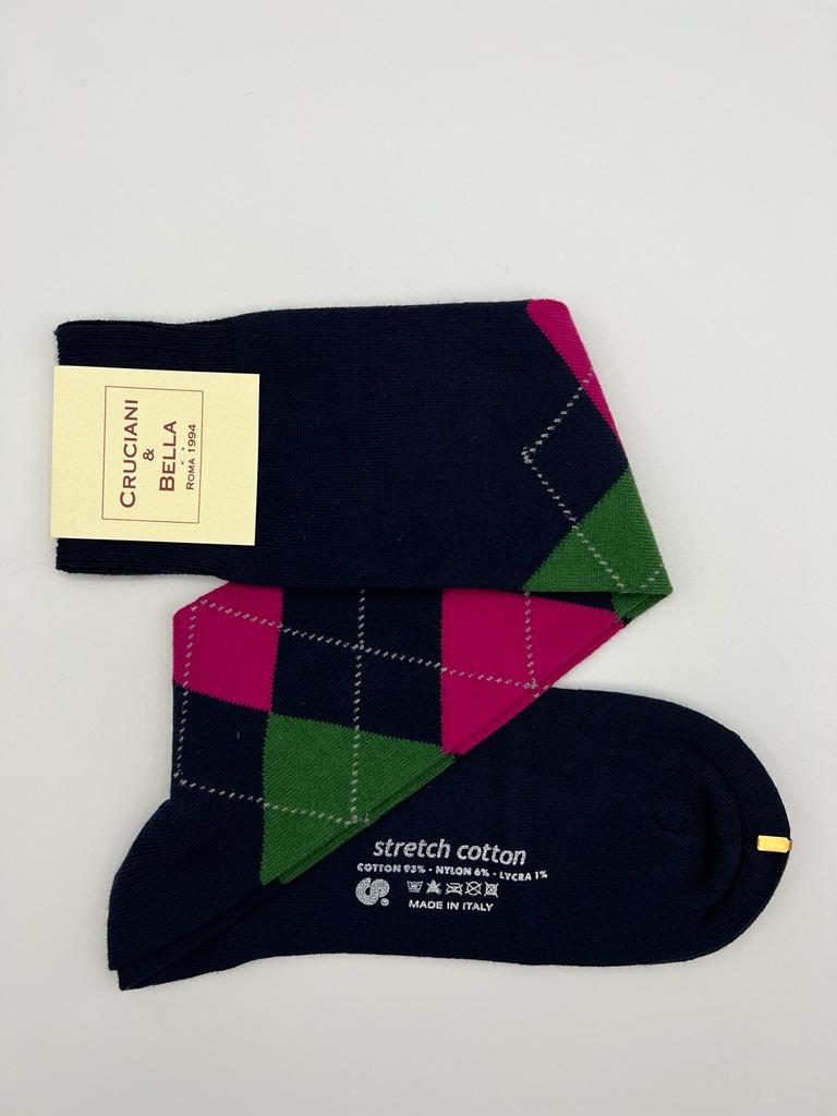 Cruciani & Bella  Checked Socks - Knee-High - One size