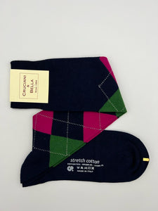 Cruciani & Bella  Checked Socks - Knee-High - One size