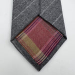 Cruciani & Bella 100% Wool   Tpped Plain Tie Dark Grey Handmade in Italy 9 cm x 149 cm New Old Stock #7135