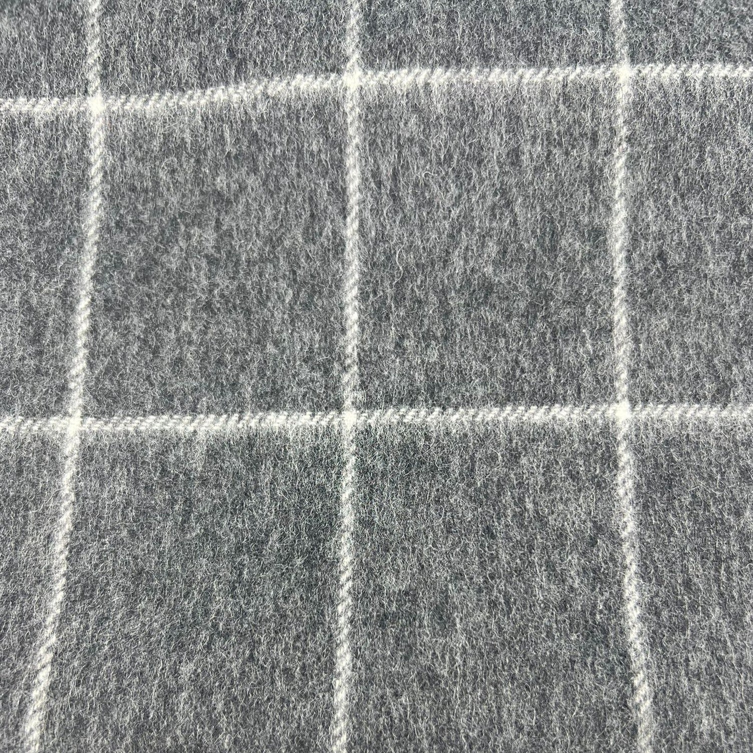 Joshua Ellis 100% Cachemire Made In England 30 x 180 cm Grey, White Square Motif #6072